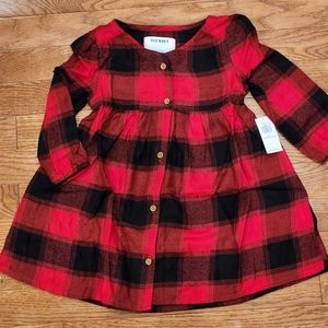 Brand New 2T Old Navy Red Plaid Dress